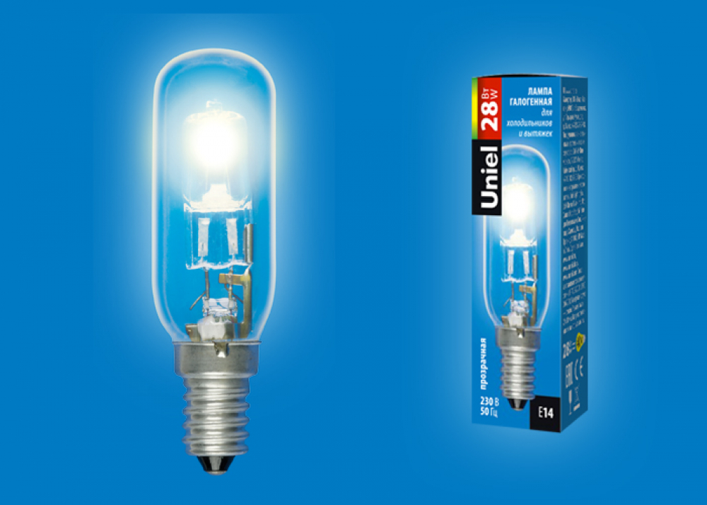 HCL-28/CL/E14/F25 special Лампа галогенная для холодильников и вытяжки. Прозрачная. Картон. ТМ Uniel HCL-28/CL/E14/F25 special Лампа галогенная для холодильников и вытяжки. Прозрачная. Картон. ТМ Uniel