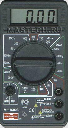 Портативный мультиметр M830B MASTECH Портативный мультиметр M830B MASTECH